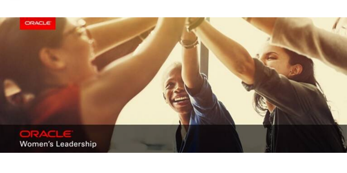 Poster per l'evento intitolato "Oracle Women’s Leadership"